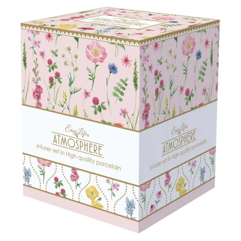 Easy Life - MEADOW FLOWERS - Infuser Mug | 350 ml / 12 oz Home & Kitchen