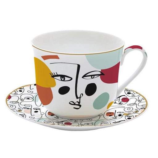 Easy Life - MODERNISM - Breakfast Cup & Saucer - (cup) | 400 ml / 13.5 oz Home & Kitchen