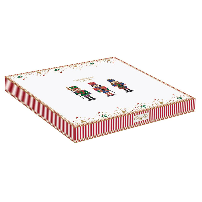 Easy Life - NUTCRACKER - Cake Plate with Server | 32 cm / 12.6 in Home & Kitchen