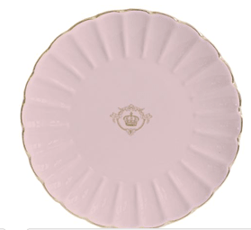 Easy Life - ROYALE - Dessert Plate - with Golden Rim | 19 cm Home & Kitchen Pink