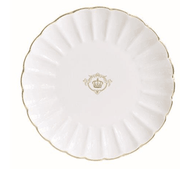 Easy Life - ROYALE - Dessert Plate - with Golden Rim | 19 cm Home & Kitchen White