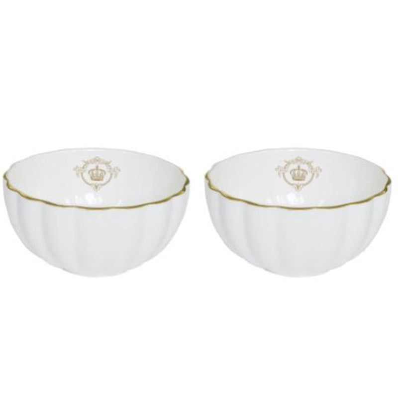 Easy Life - ROYALE - Set of 2 Bowls , White | 12 cm Home & Kitchen
