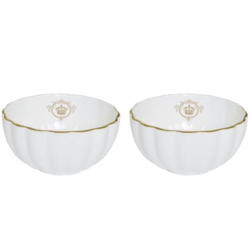 Easy Life - ROYALE - Set of 2 Bowls , White | 12 cm Home & Kitchen