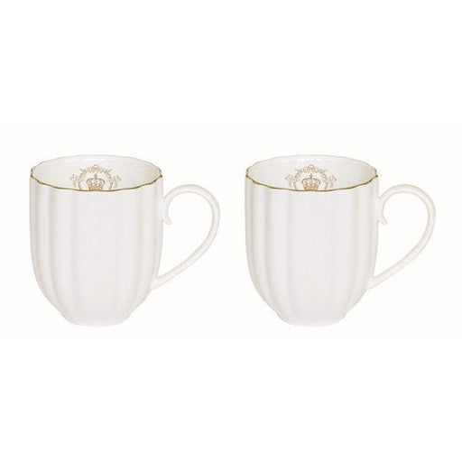 Easy Life - ROYALE - Set of 2 White Mugs | 300 ml Home & Kitchen