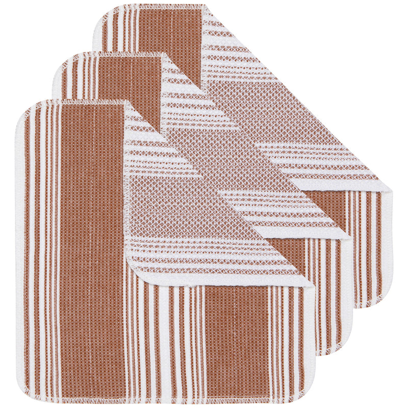 Now Designs - Scrub-It Chestnut Brown Dishcloth Set of 3