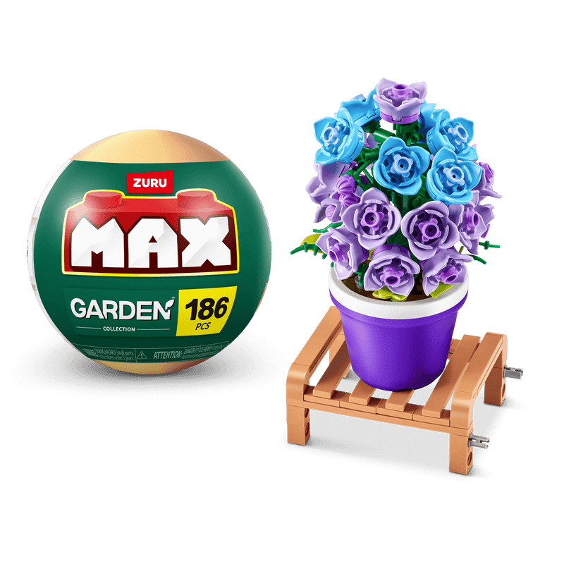 MAX BUILD Premium Garden Pot Plants Series 1 – Campanula example with capsule; one random set included