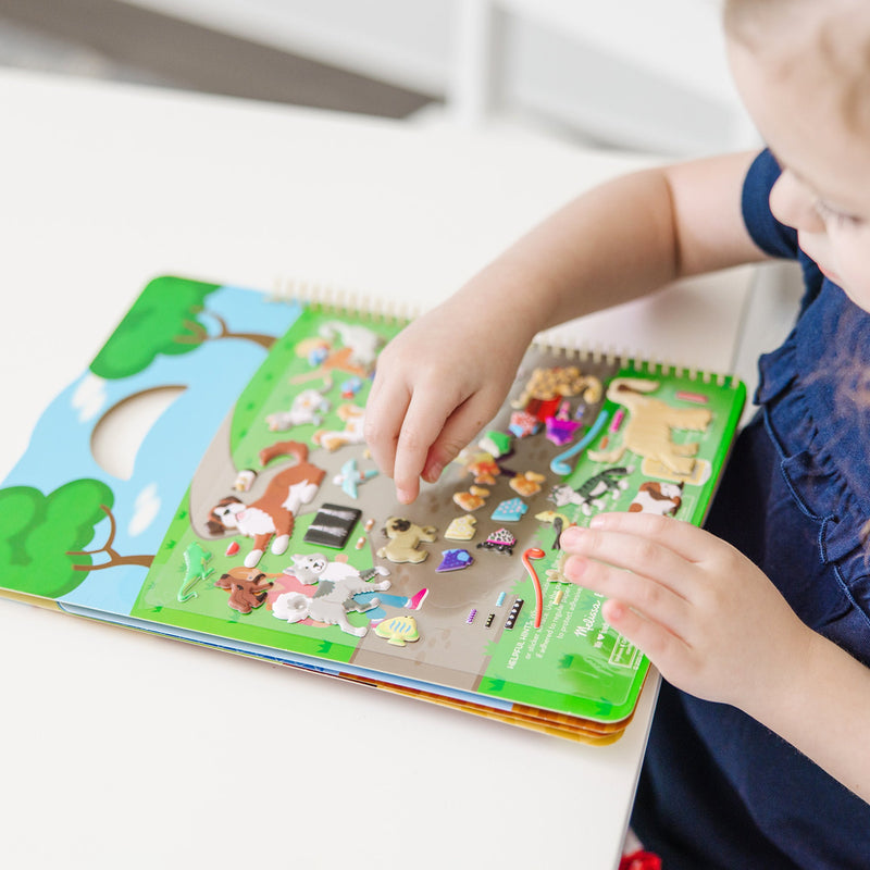 Melissa & Doug - Puffy Sticker Activity Book - Pet Place - in use during play