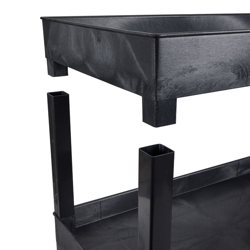 EC111-B – Three-Tub Utility Cart | Black; view 6