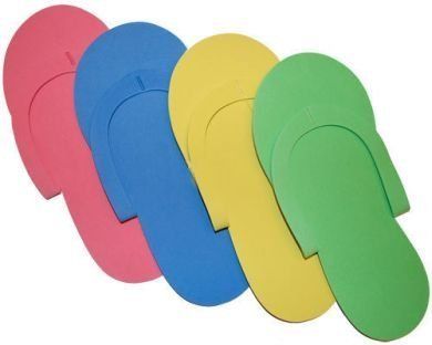 EEC - 96 Pair Disposable Foam Pedicure Slippers Multi Color Flip Flop Salon Nail Spa
