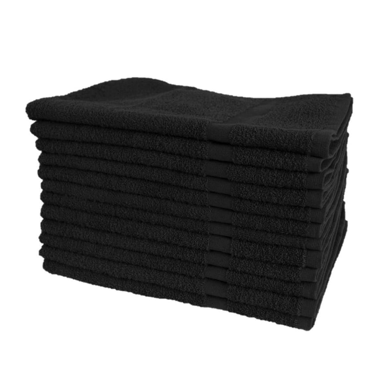 EEC - Black Towels Bleach Proof (12 Units) 16 X 27 Inches