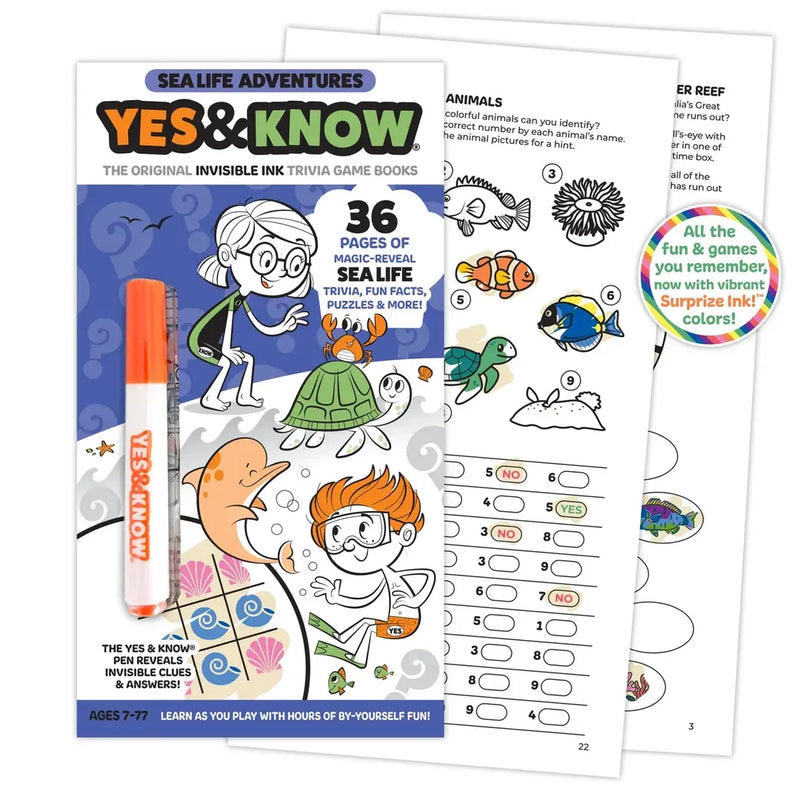 Yes & Know - INVISIBLE INK - The Original INVISIBLE INK Trivia Books