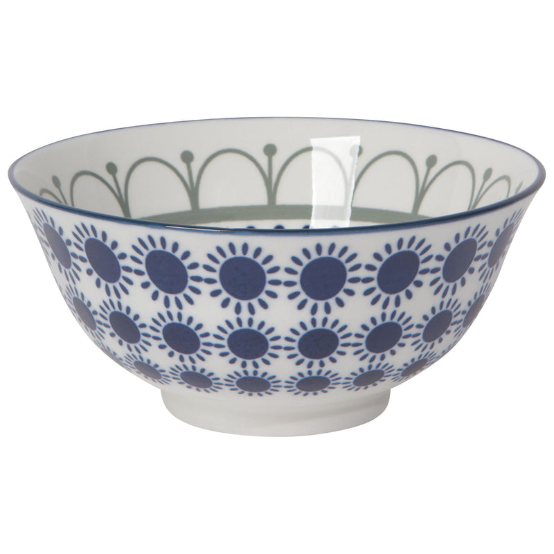 Now Designs - Porcelain Bowl | 6 in / 15.2 cm - Black Navy Sun