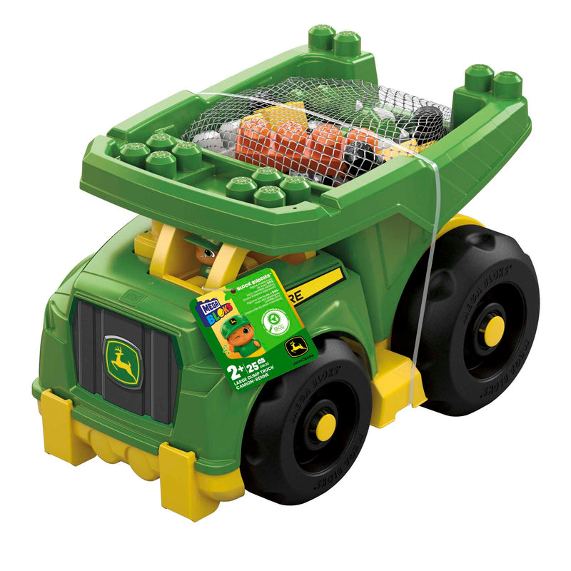 MEGA BLOKS John Deere Dump Truck Building Set (DBL30) — dump truck with packaging
