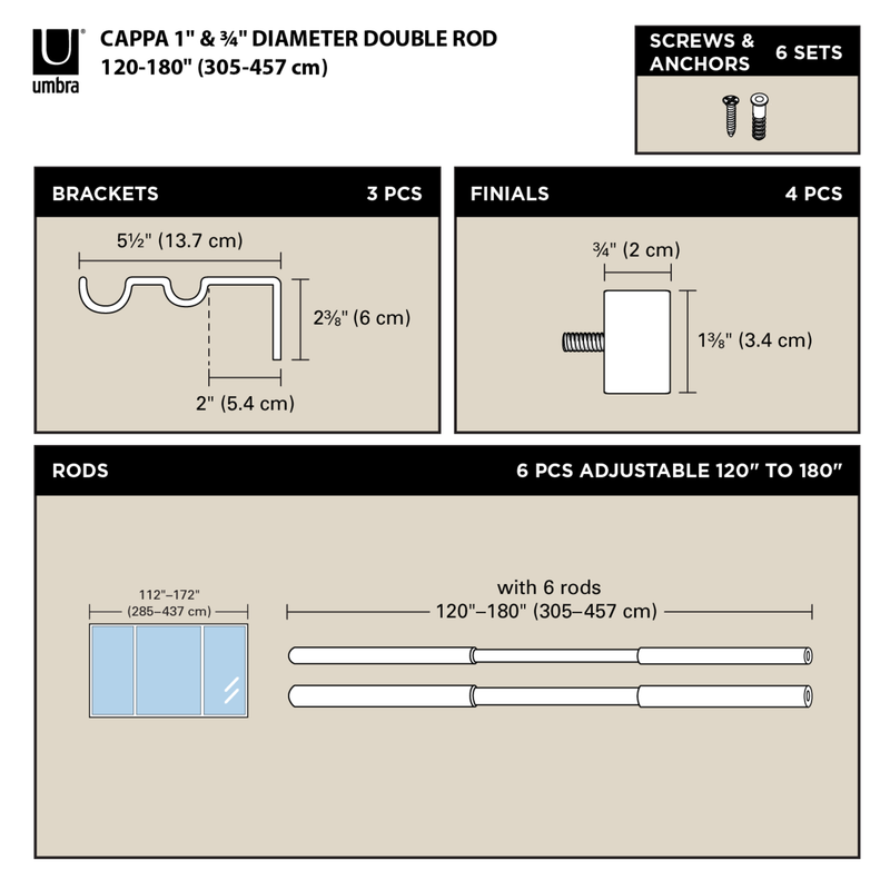 Cappa Double Curtain Rod - image 13