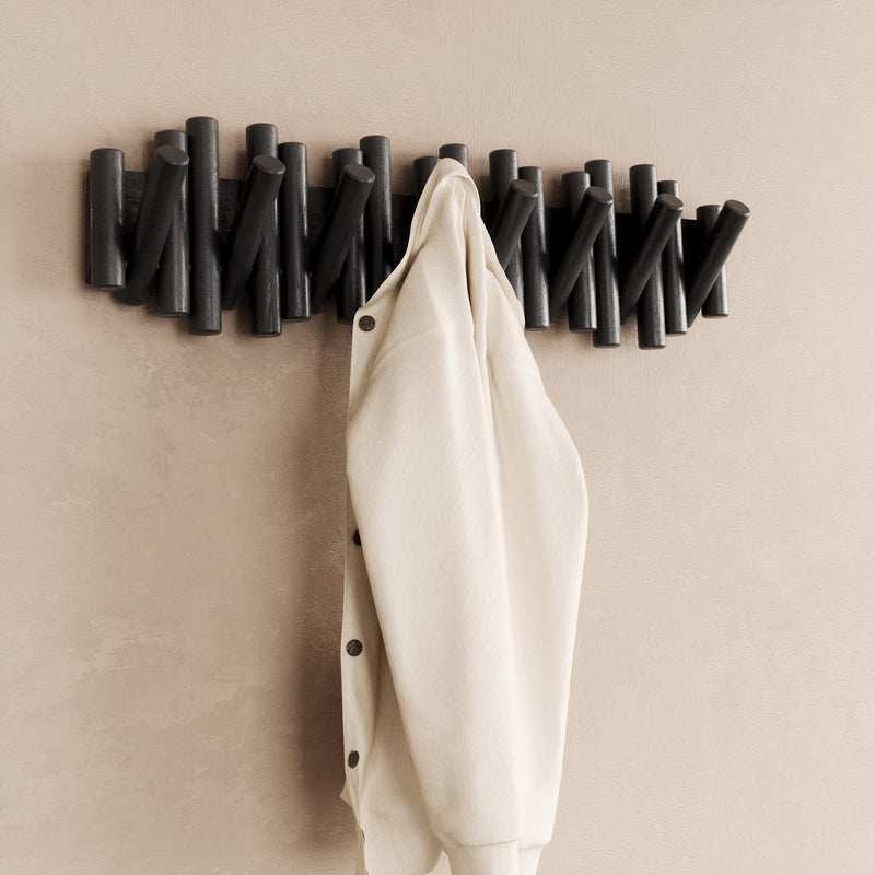 Umbra Picket Wall Hook - Black, 8 hooks
