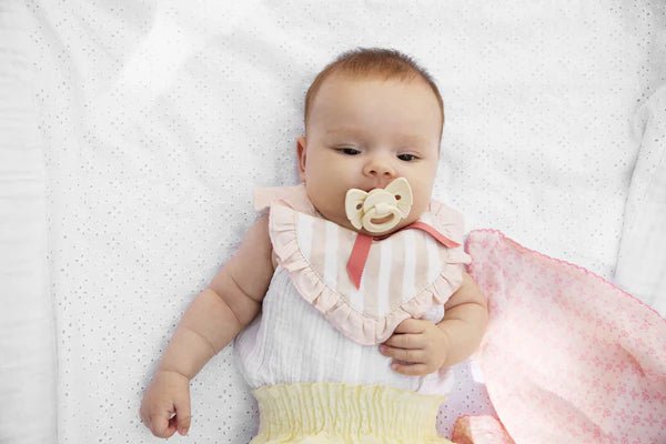 Elodie - Binky Bow NB Oat White Mother & Baby