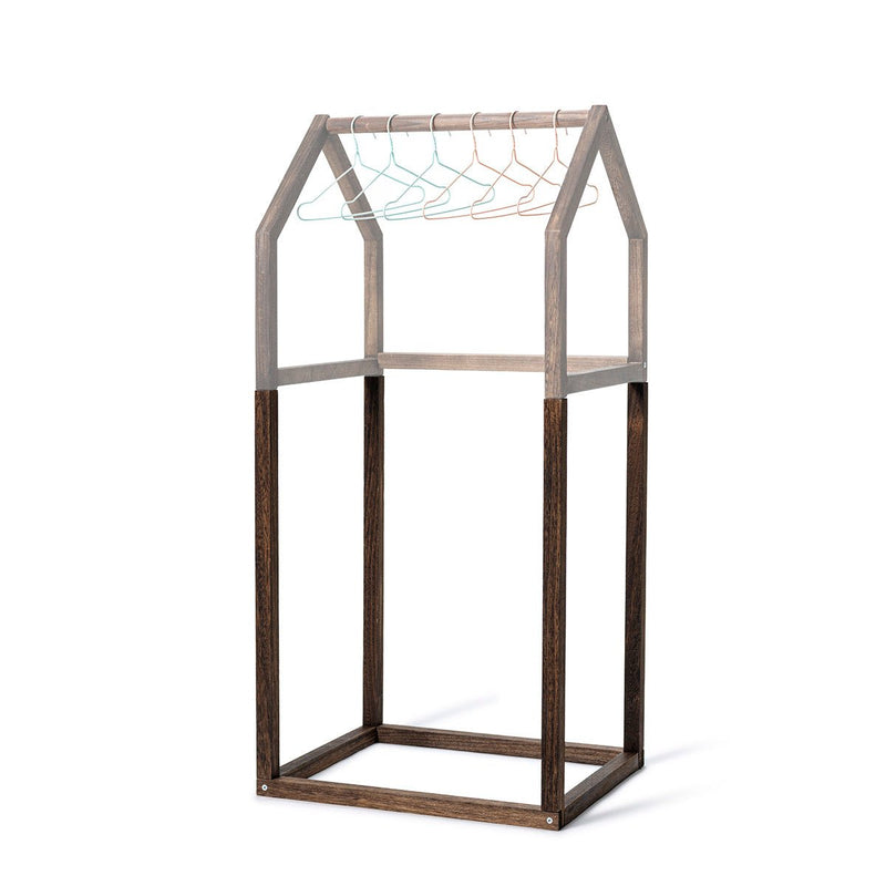 Elodie - House of Elodie Clothing Rack Dark Wood Home & Kitchen