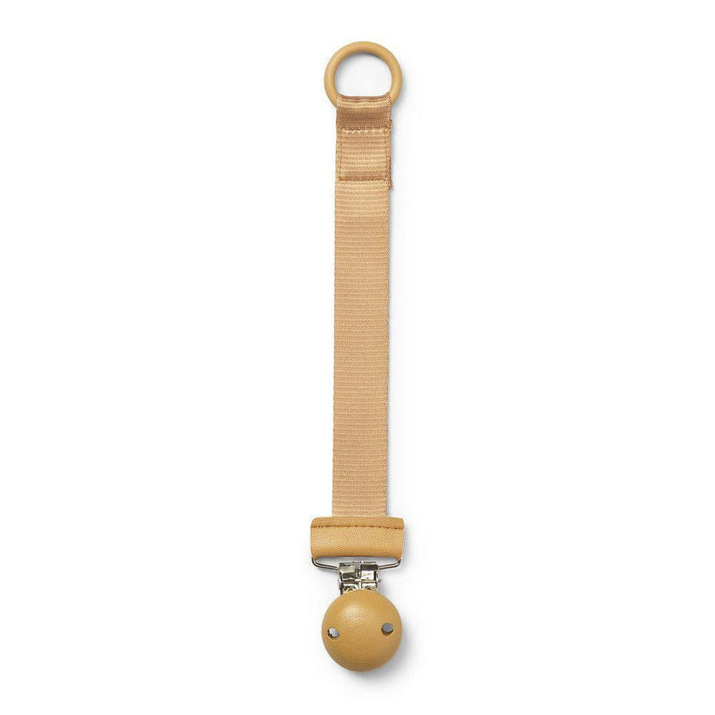 Elodie - Pacifier Clip Wood Gold Mother & Baby