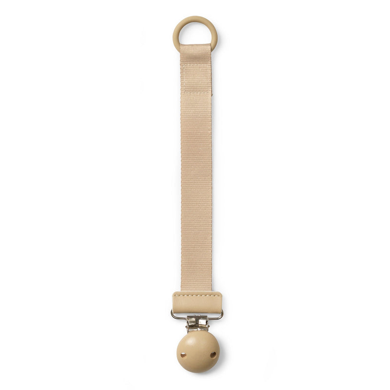 Elodie - Pacifier Clip Wood Pure Khaki Mother & Baby