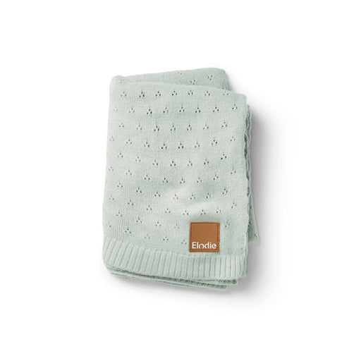 Elodie - Pointelle Blanket Mineral Green Mother & Baby