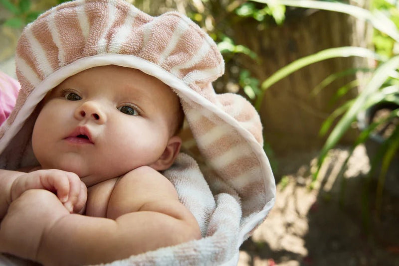 Elodie - Hooded Towel - Candy Stripes Baby & Toddler
