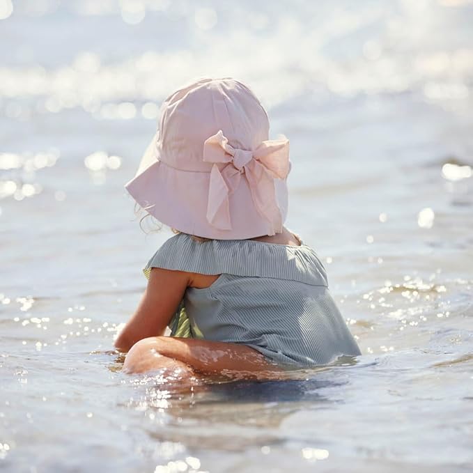 Elodie - Sun Hat - Powder Pink (6 - 12 months) Apparel & Accessories