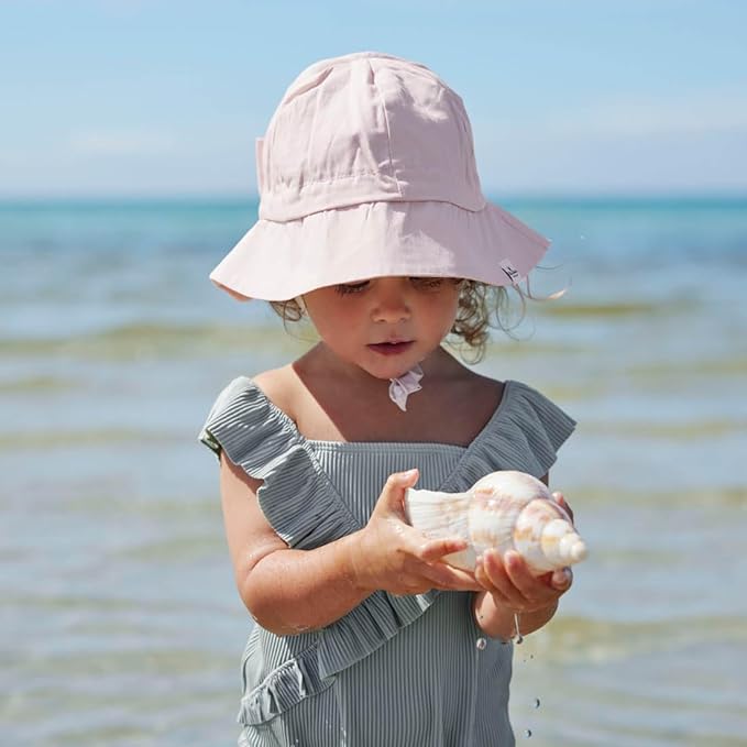 Elodie - Sun Hat - Powder Pink (6 - 12 months) Apparel & Accessories