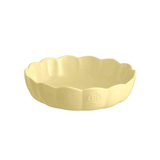 EMILE HENRY - Madeleine Round Dish, 2.4L/2.5qt, 10.6x2.6"/27x6.5cm, Vanille Home & Kitchen