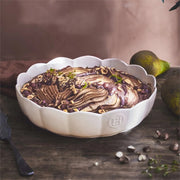 EMILE HENRY - Madeleine Round Dish, 2.4L/2.5qt, 10.6x2.6"/27x6.5cm, Vanille Home & Kitchen