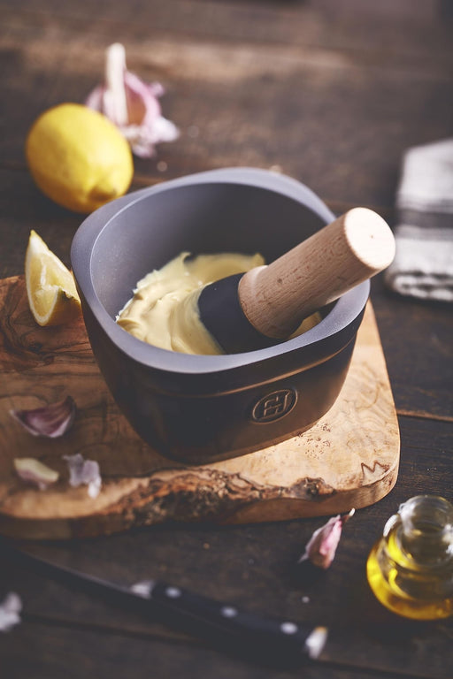 Emile Henry - Mortar & Pestle, 15x15.8x9.6cm, 0.9L Capacity Home & Kitchen Truffe