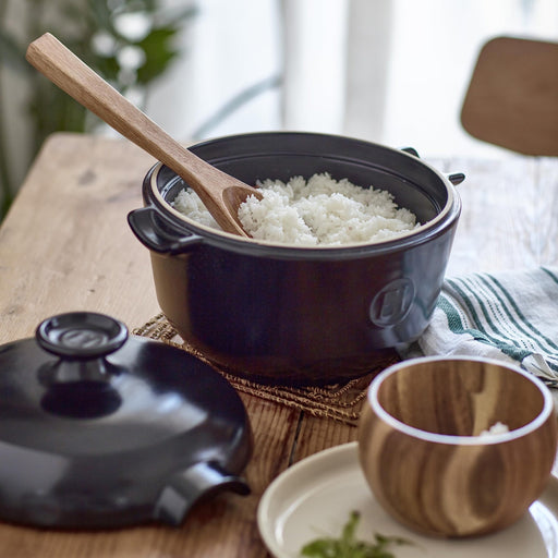 Emile Henry - Rice Pot, 19.5x20.5x21.5cm, 2.5L Home & Kitchen Fusain