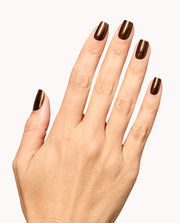Espresso Your Style dark brown shimmer manicure