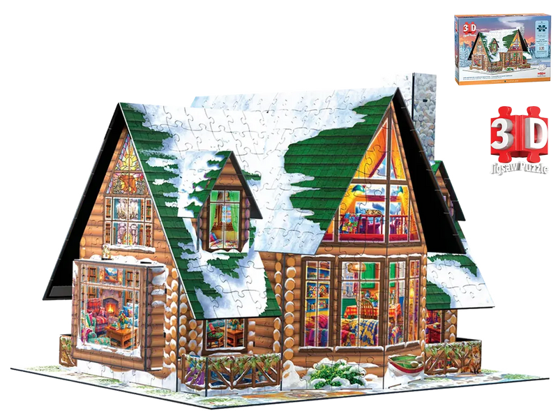 Eurographics - Log Cabin (3D) 3D Jigsaw Puzzles
