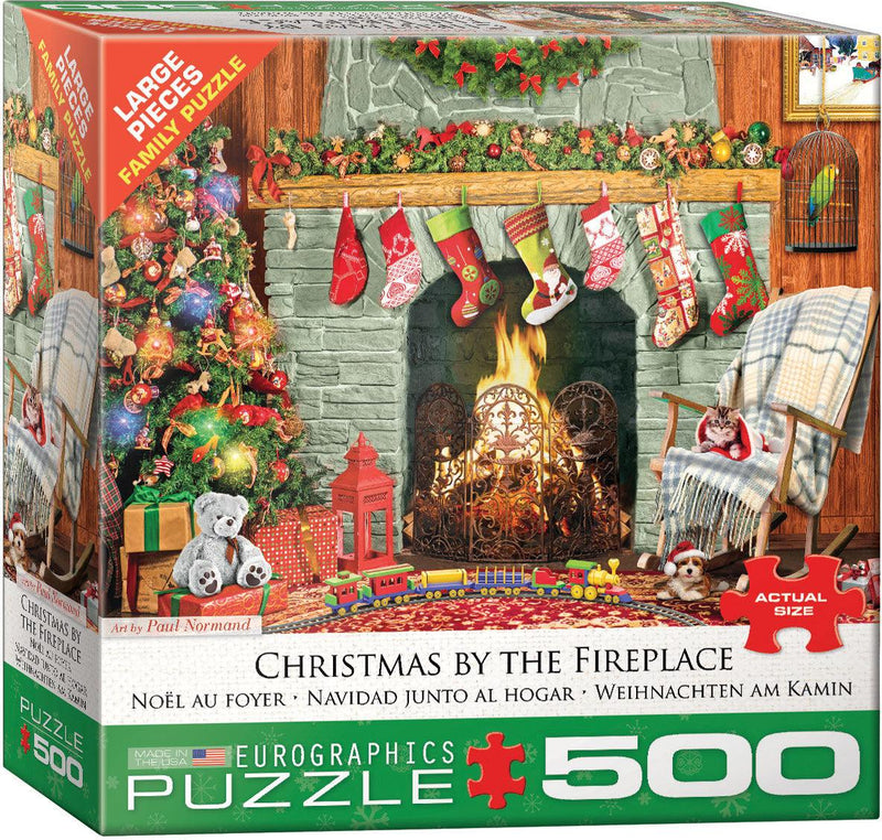 Eurographics - Christmas By The Fireplace (500-Piece Puzzle)