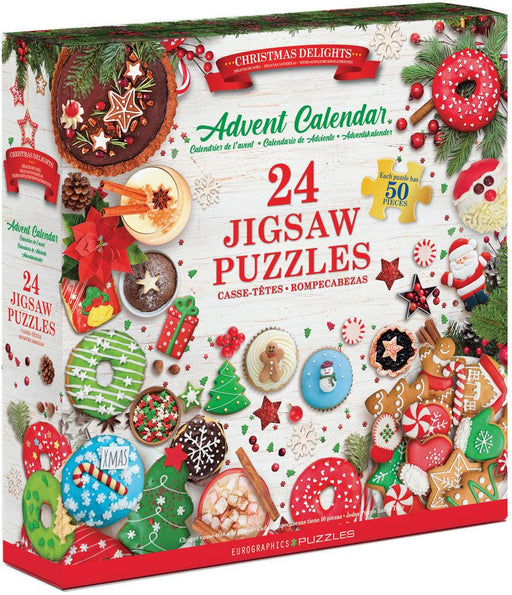 Eurographics - Christmas Delights Advent Calendar II (Book Style Advent Calendars (24 Mini 50PC Puzzle) Toys & Games