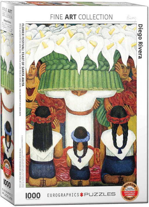 Eurographics - Flower Festival - Feast of Santa Anita By Diego Rivera (1000-Piece Puzzle) - Limolin 