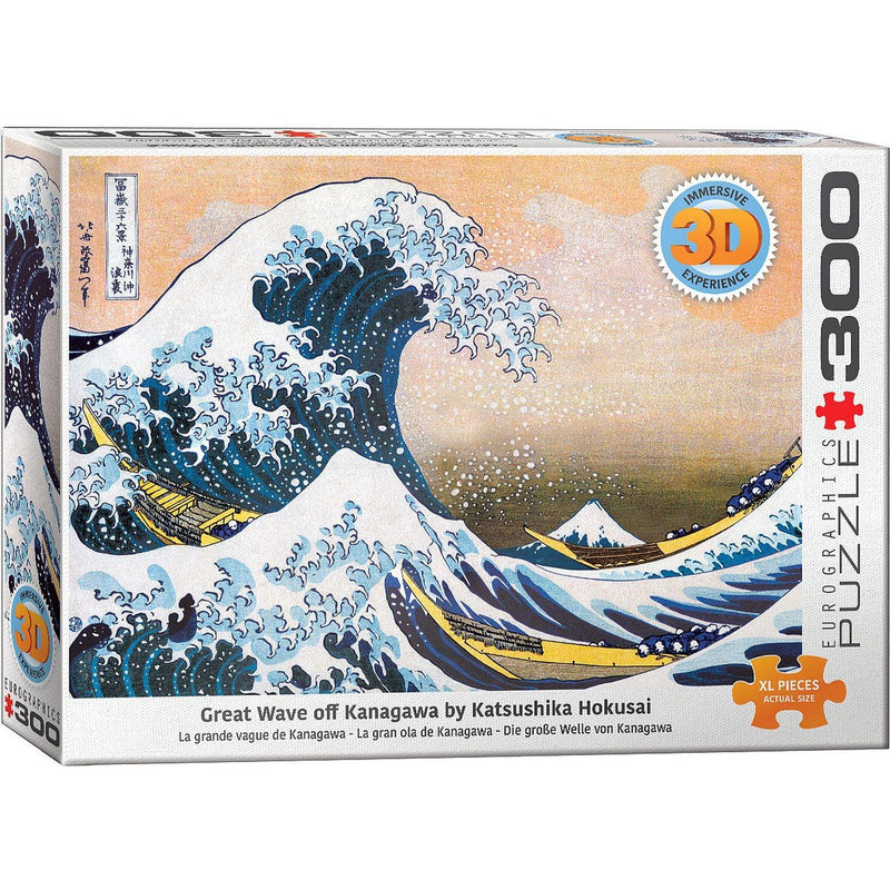 Eurographics - Great Wave Off Kanagawa 3D Lenticular (300-Piece Puzzle) - Limolin 