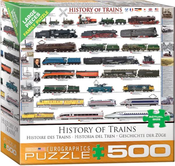 Eurographics - History of Trains (500 pc - Large Puzzle Pieces) | Games ...