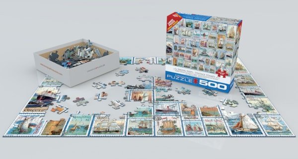 Eurographics - Sailing Ships Vintage Stamps (500 Pc Puzzle) Toys & Games