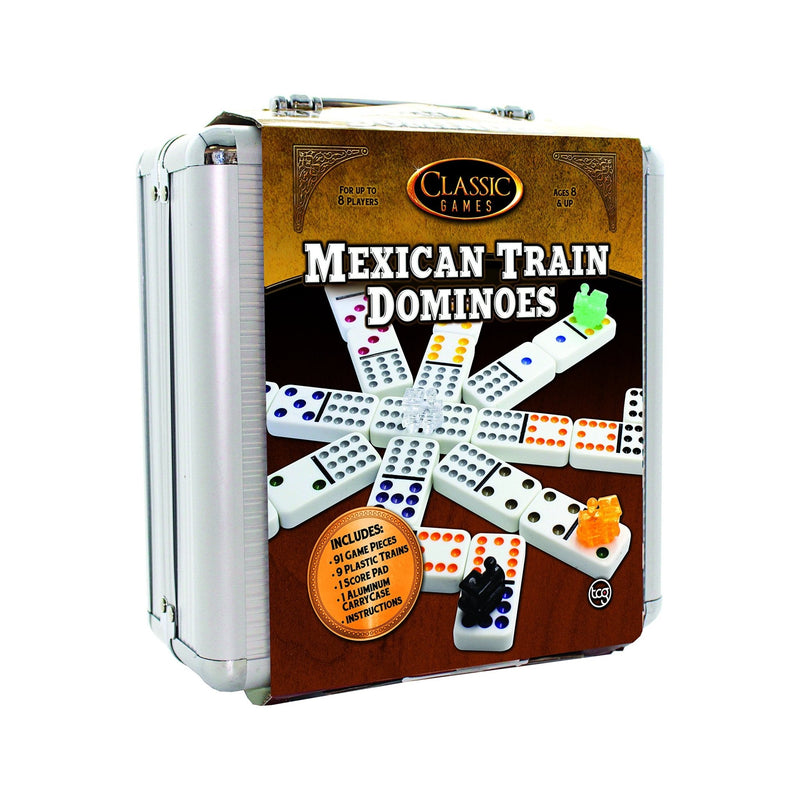 Everest - DOMINOES MEXICAN TRAIN - ALUMINUM CASE Toys & Games