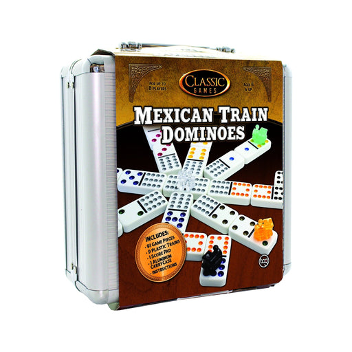 Everest - DOMINOES MEXICAN TRAIN - ALUMINUM CASE Toys & Games