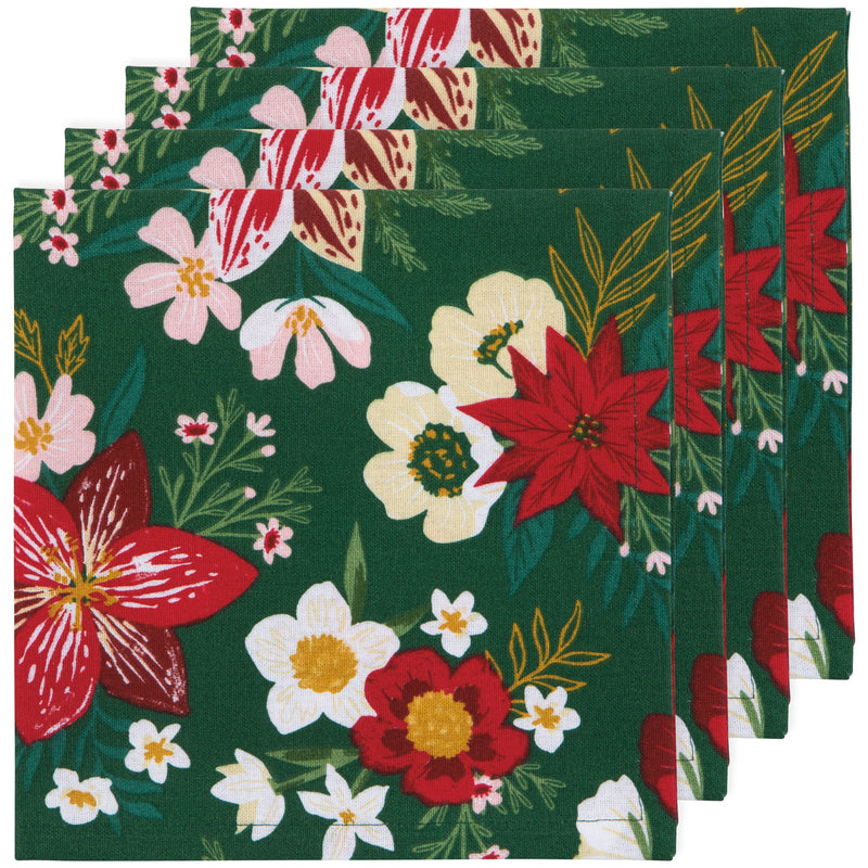 Now Designs - Amaryllis Christmas Napkin Set of 4