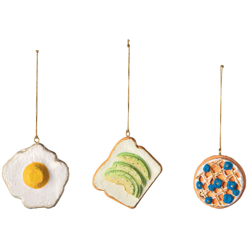 Brunch Club Cotton Mache Christmas Tree Ornament — possible styles; one random ornament included