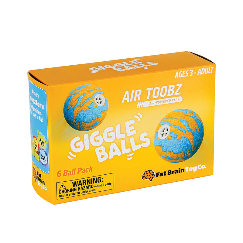 Fat Brain Toys - Air Toobz Giggle Balls | Pack of 6, Ages 3+