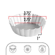 FAT DADDIOS - Tart Pan Fluted Removable Bttm Ø3.75x1" Home & Kitchen
