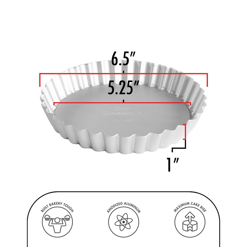 FAT DADDIOS - Tart Pan Fluted Removable Bttm Ø6.5x1" Home & Kitchen