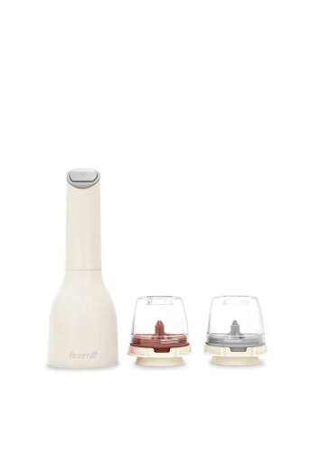 Finamill - Grinder with 2 Pods (ProPlus & Peppercorn), Battery Operated Home & Kitchen Soft Cream