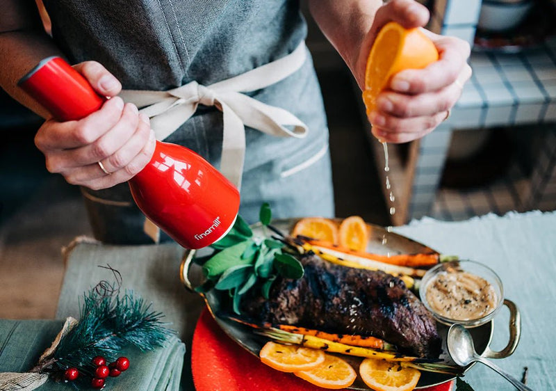 Finamill - Grinder with 2 Pods (ProPlus & Peppercorn), Battery Operated Home & Kitchen Soft Cream