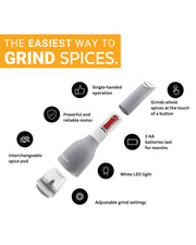 Finamill - Grinder with 2 Pods (ProPlus & Peppercorn), Battery Operated Home & Kitchen Stone
