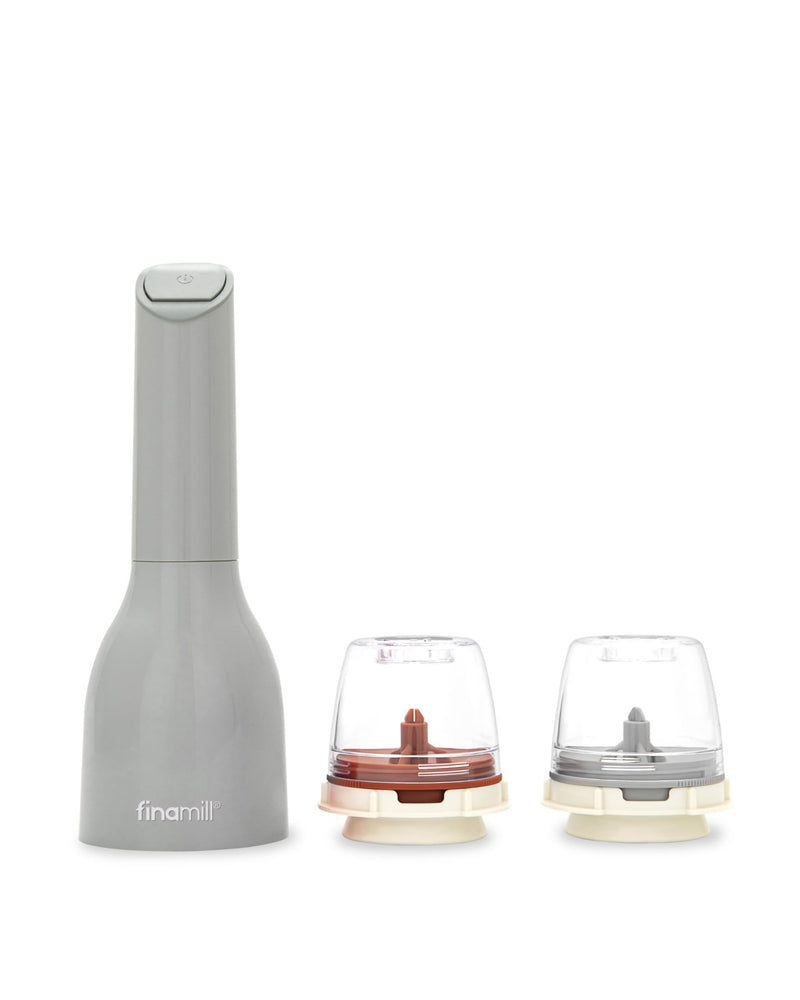 Finamill - Grinder with 2 Pods (ProPlus & Peppercorn), Battery Operated Home & Kitchen Stone